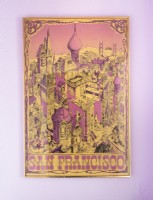 Im Flur hängt ein seltenes Plakat aus den 1960er-Jahren mit dem Titel „San Francisco: The Living City“, das das Leben in der Haight Street zeigt.